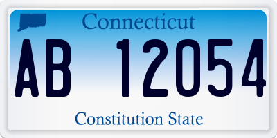 CT license plate AB12054