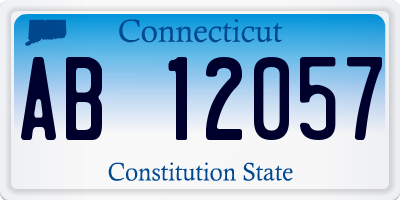 CT license plate AB12057