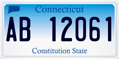 CT license plate AB12061