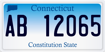 CT license plate AB12065