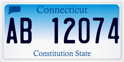 CT license plate AB12074