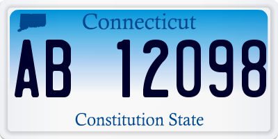 CT license plate AB12098