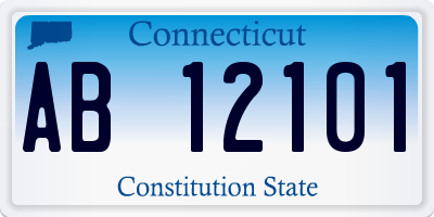 CT license plate AB12101