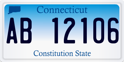 CT license plate AB12106