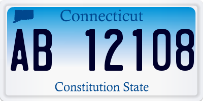 CT license plate AB12108