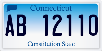 CT license plate AB12110