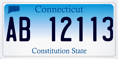 CT license plate AB12113