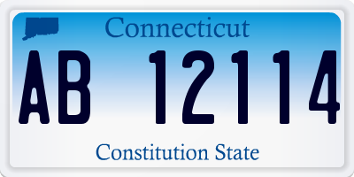 CT license plate AB12114