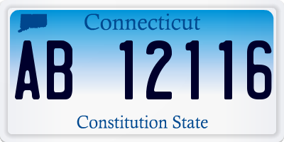 CT license plate AB12116