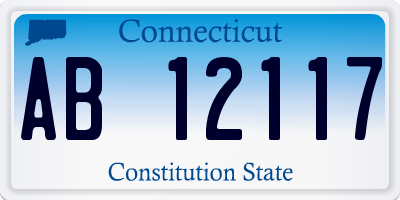 CT license plate AB12117