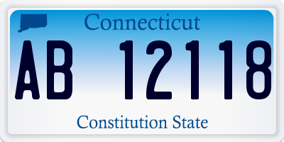 CT license plate AB12118