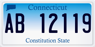 CT license plate AB12119