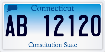 CT license plate AB12120