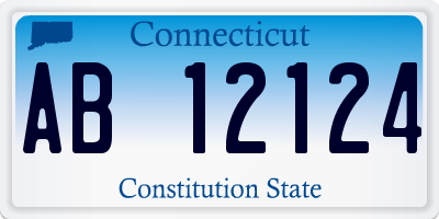 CT license plate AB12124