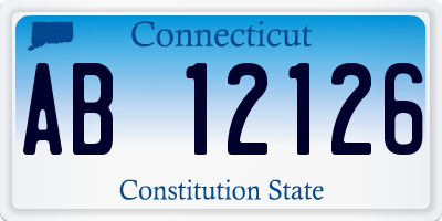 CT license plate AB12126