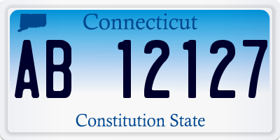 CT license plate AB12127