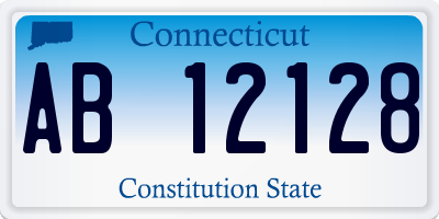 CT license plate AB12128