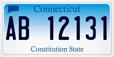 CT license plate AB12131