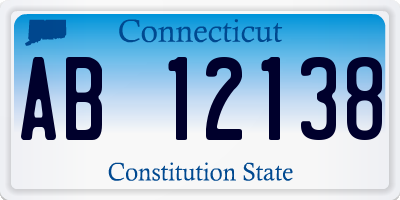 CT license plate AB12138