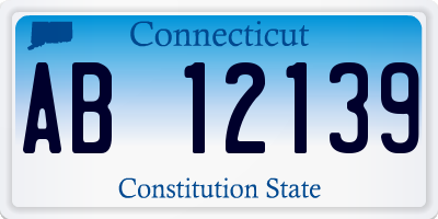 CT license plate AB12139