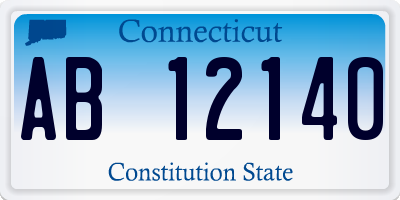 CT license plate AB12140