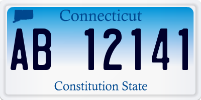 CT license plate AB12141