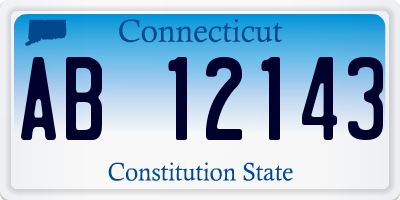 CT license plate AB12143