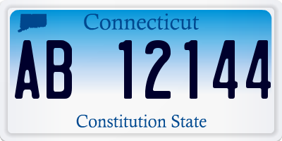 CT license plate AB12144