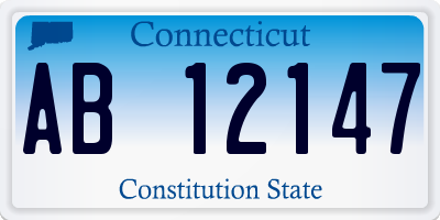 CT license plate AB12147