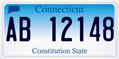 CT license plate AB12148