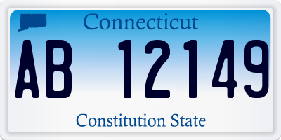 CT license plate AB12149