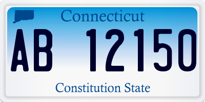 CT license plate AB12150