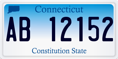 CT license plate AB12152