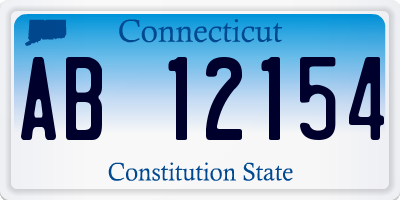 CT license plate AB12154