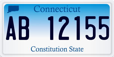 CT license plate AB12155