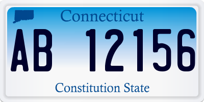 CT license plate AB12156