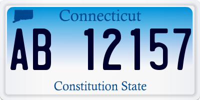 CT license plate AB12157