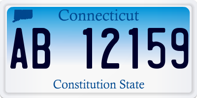 CT license plate AB12159