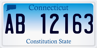 CT license plate AB12163