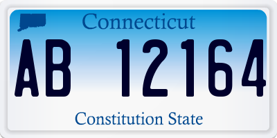 CT license plate AB12164