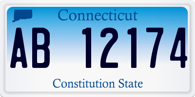 CT license plate AB12174