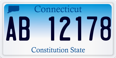 CT license plate AB12178