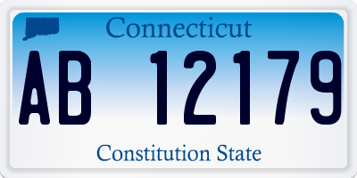 CT license plate AB12179