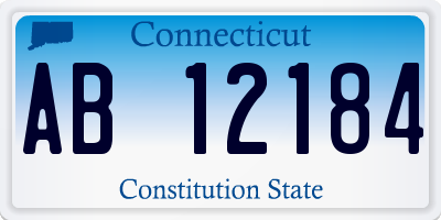 CT license plate AB12184