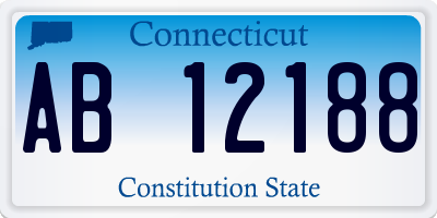 CT license plate AB12188