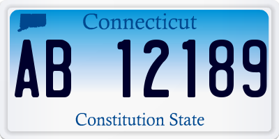 CT license plate AB12189