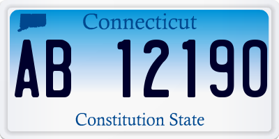 CT license plate AB12190