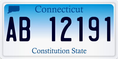 CT license plate AB12191