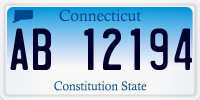 CT license plate AB12194