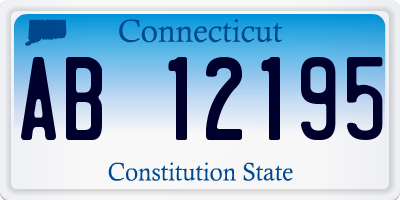 CT license plate AB12195